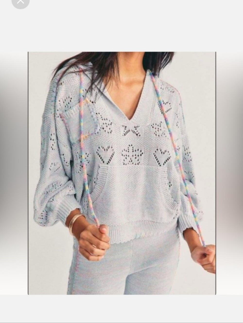 Loveshackfancy Alder Sweater Hoodie Pastel Rainbow
